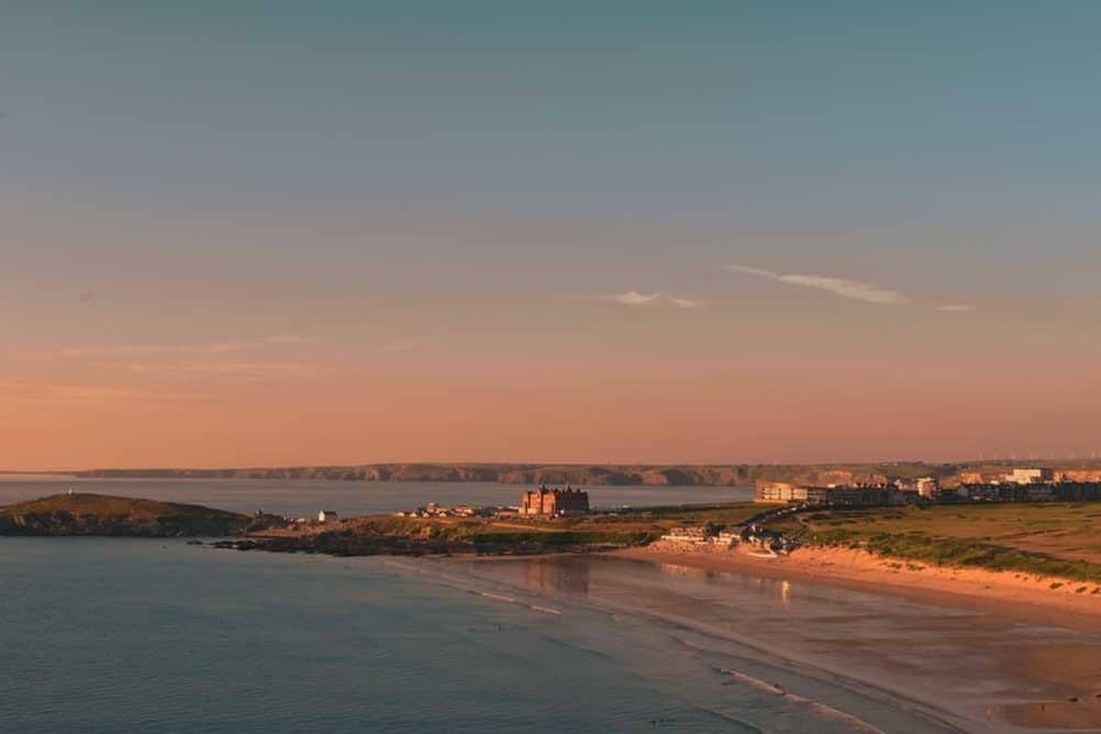 Sunset over Newquay.