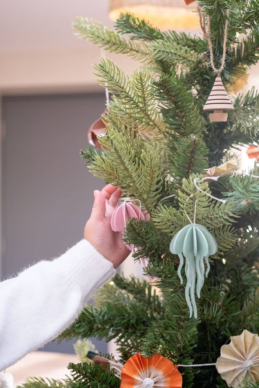 Christmas tree with coastal decorations