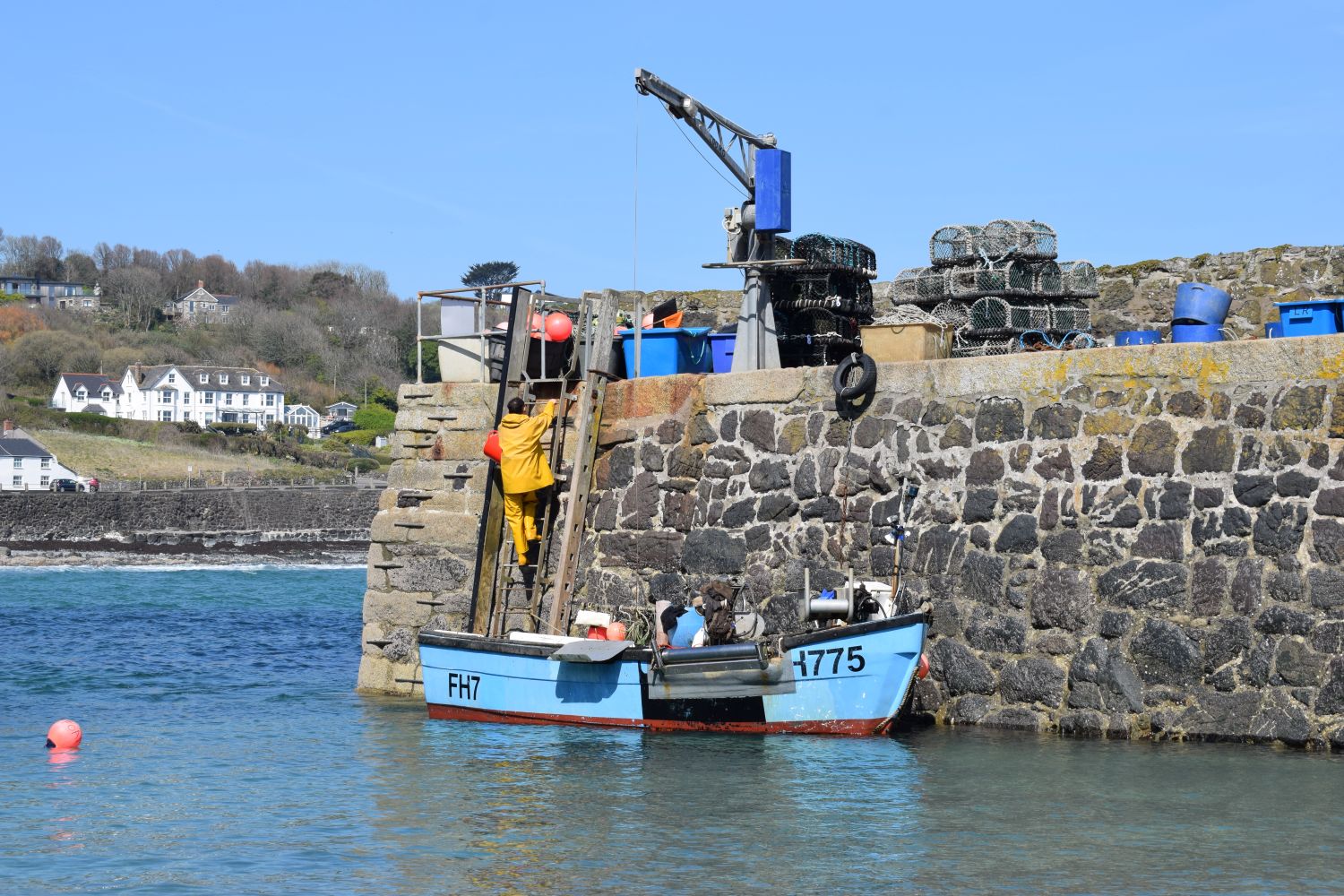 Fisherman at Coverack Harbour