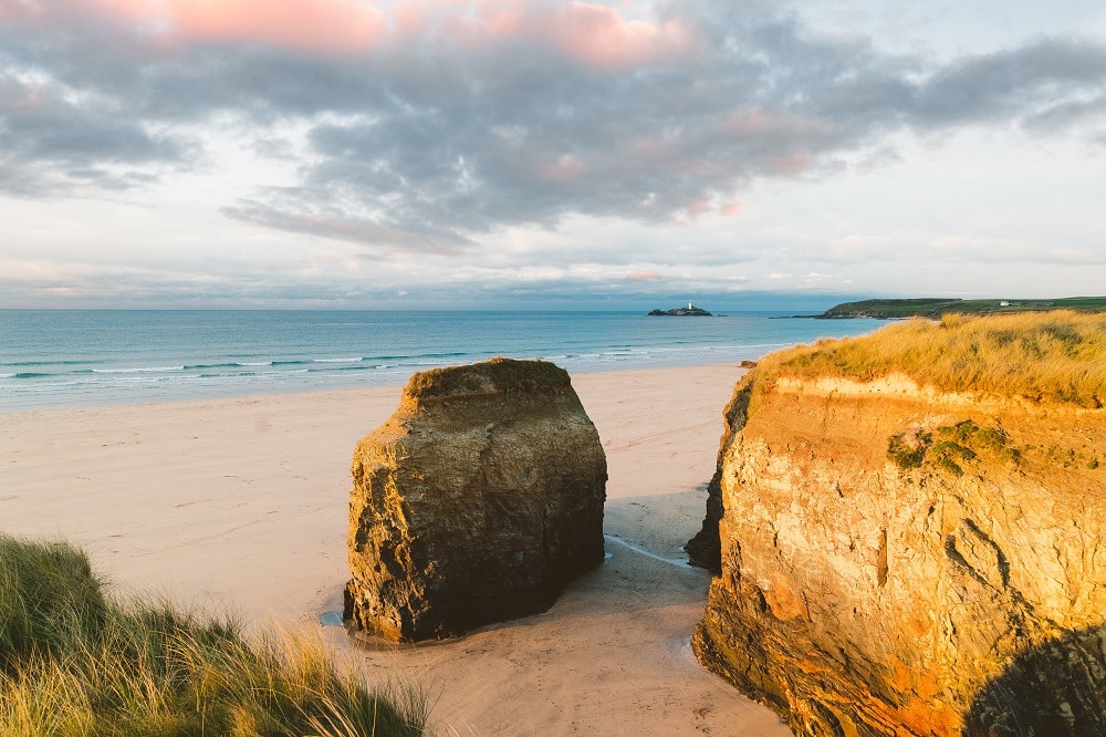 Hayle beach at sunset