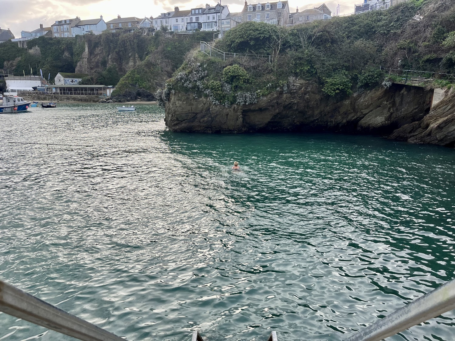 Swimmer at Newquay harbour