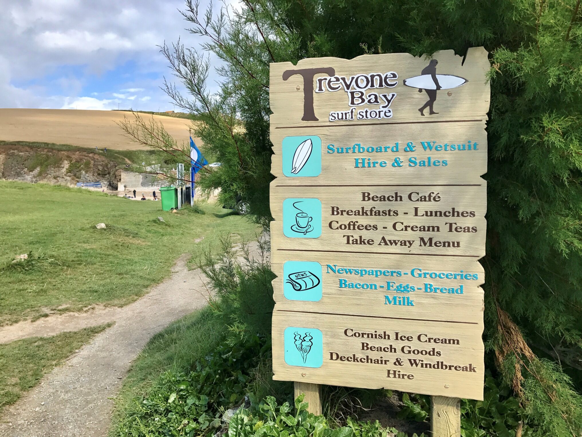 Trevone Beach Entrance Sign E1776177817276