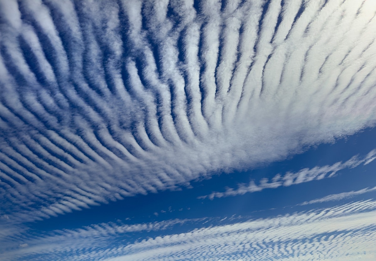 Mackerel sky clouds