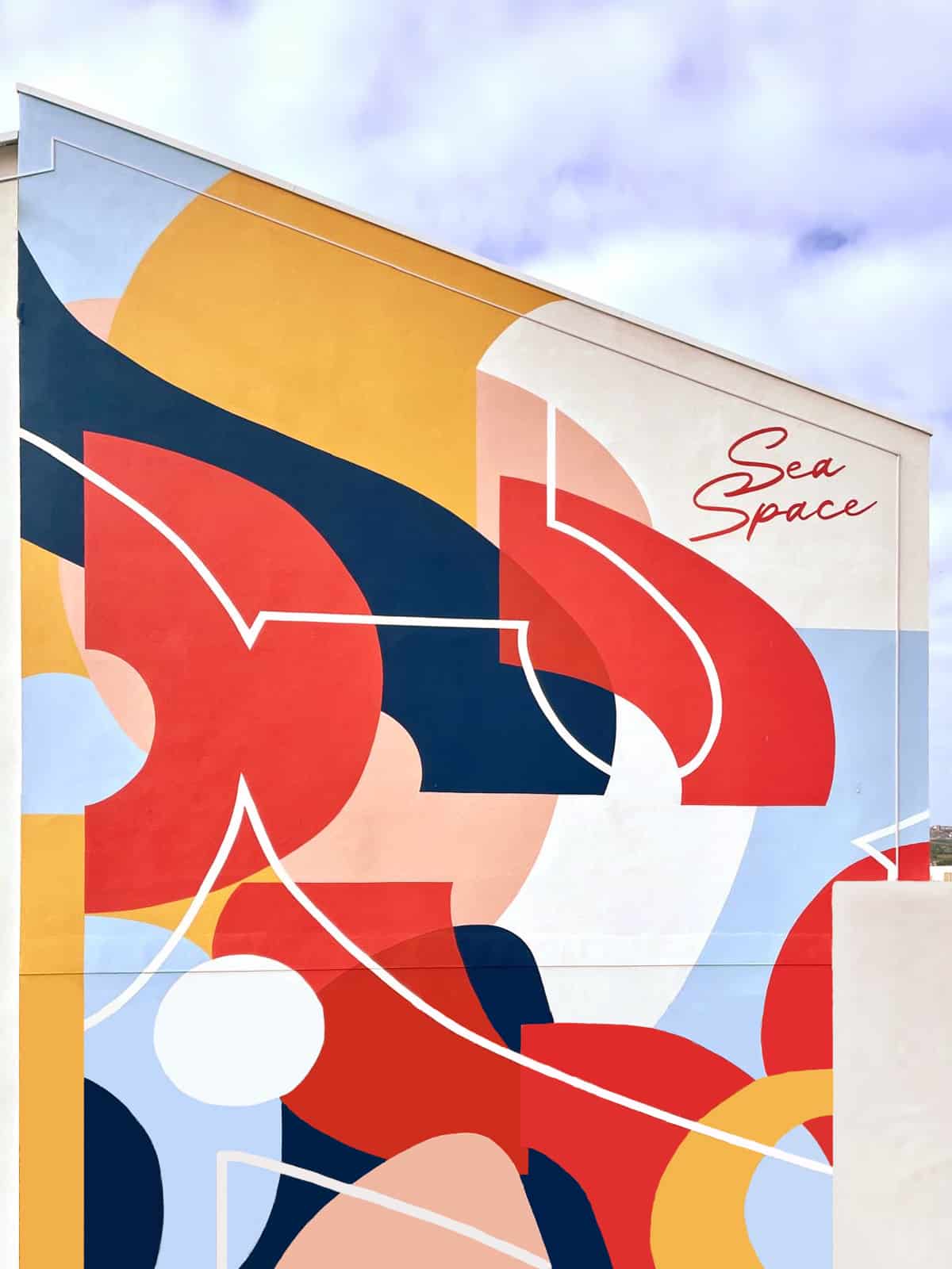 The mural at Seaspace aparthotel