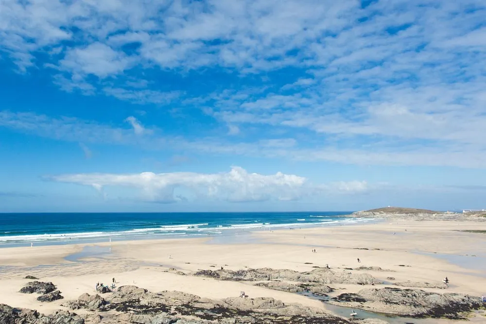 A white sandy beach.