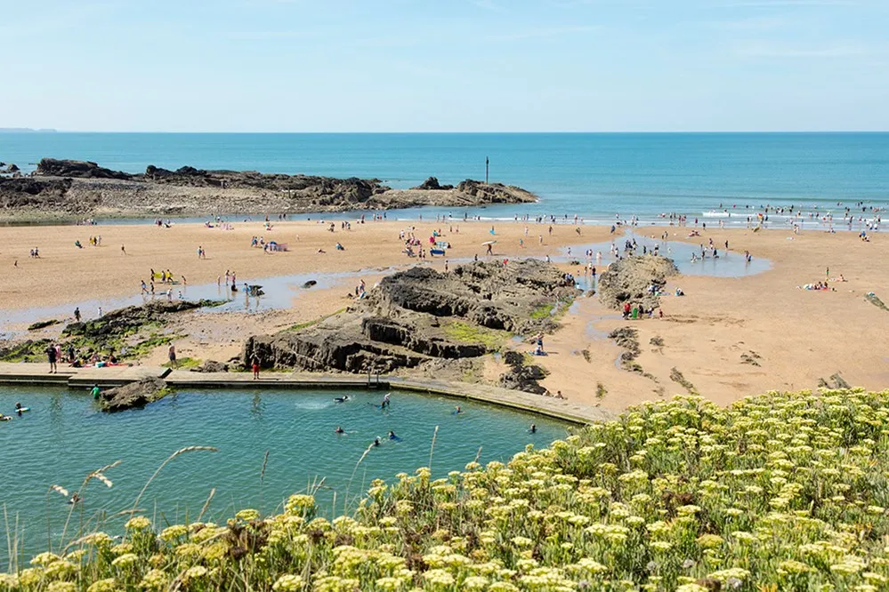 The beach at Bude.