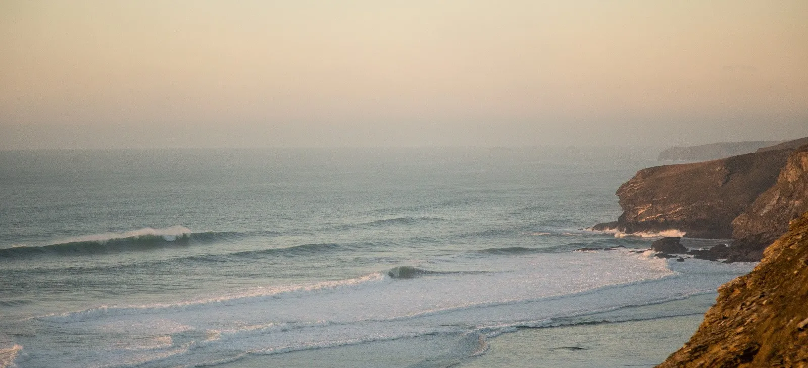 Cornish Coastline at dusk.