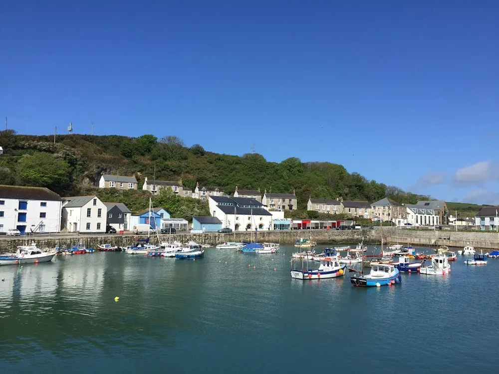 A harbour with boats on it.