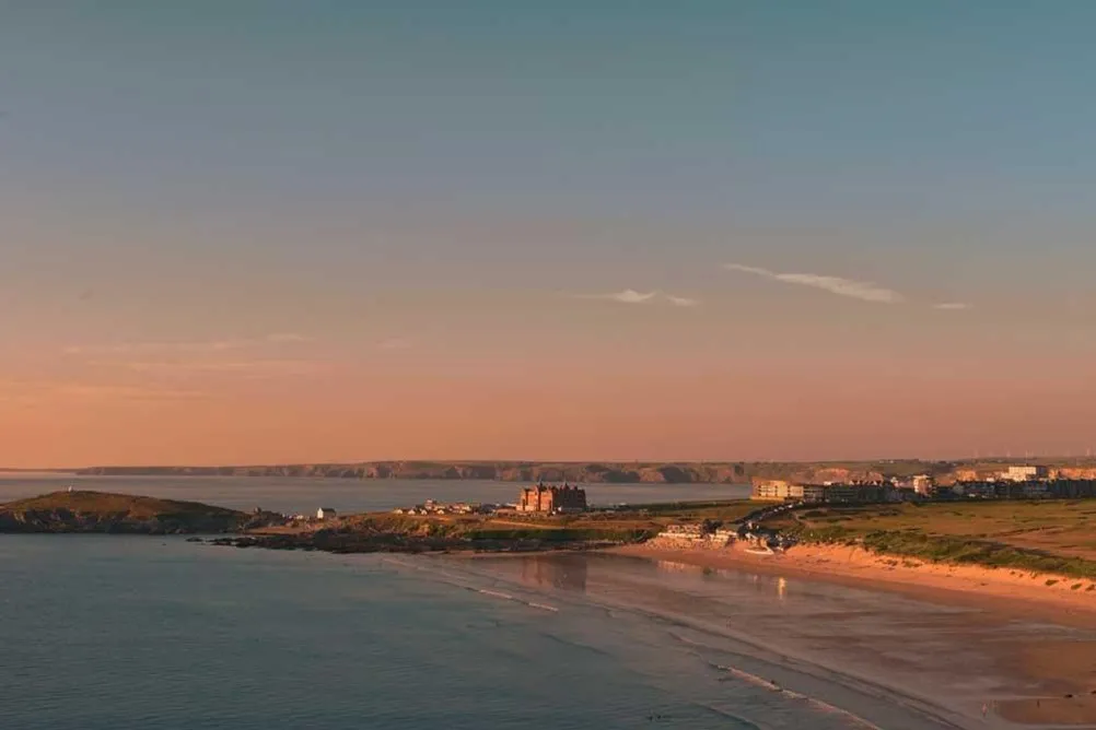 Sunset over Newquay.