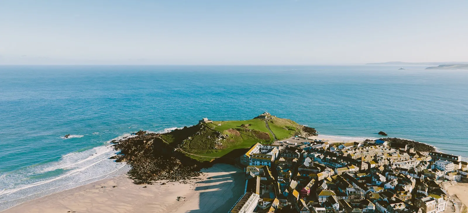 Aerial view of St. Ives.