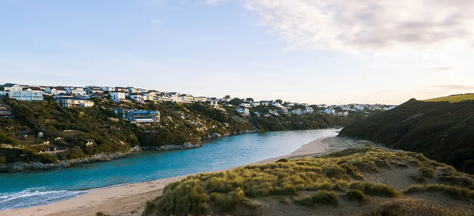 Wide angle view of the River Gannel.