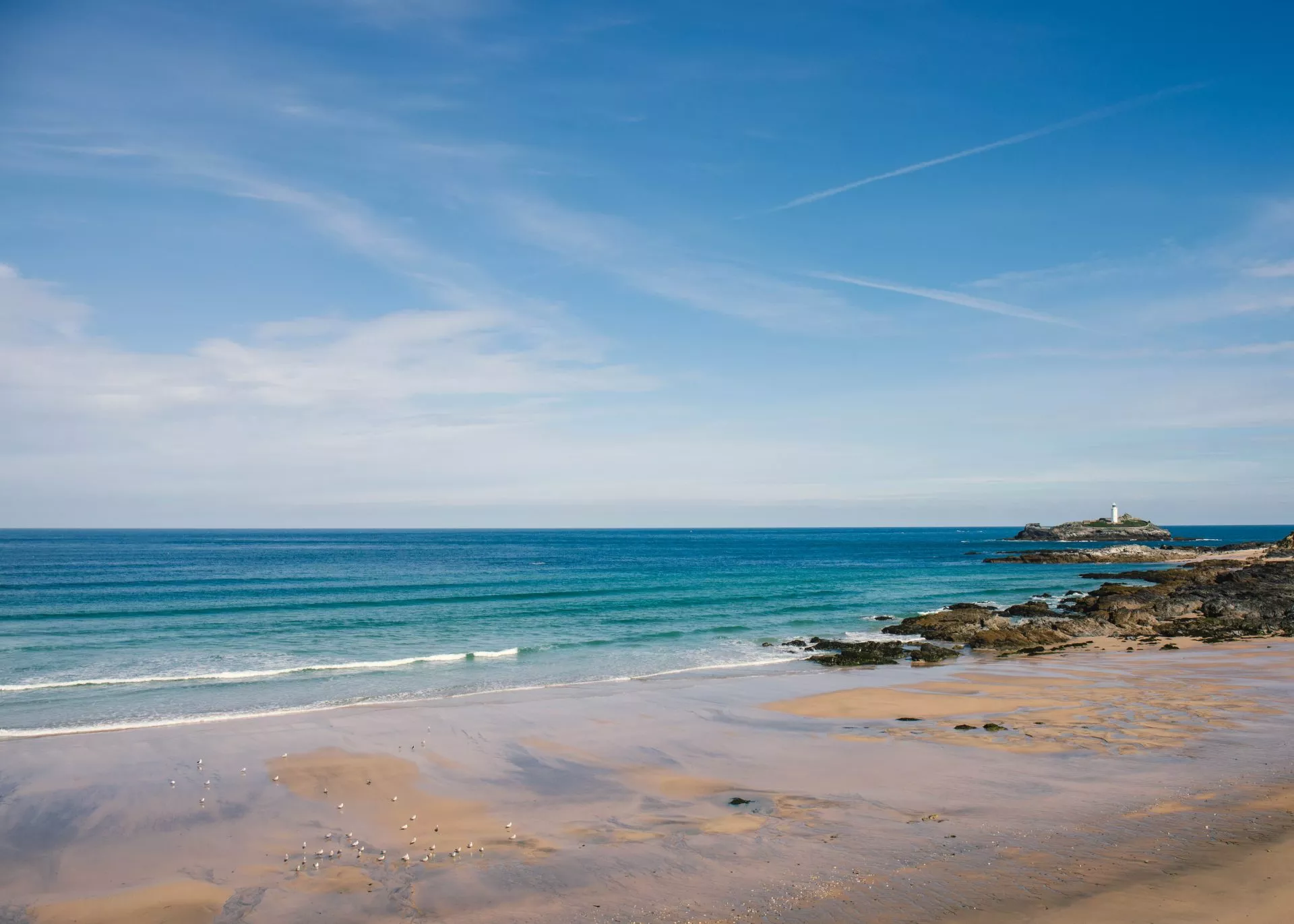 Sandy beach in Cornwall