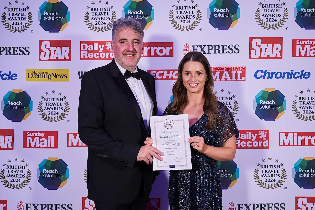 Katy Austin-Waters and Andy Easton at The British Travel Awards 2024