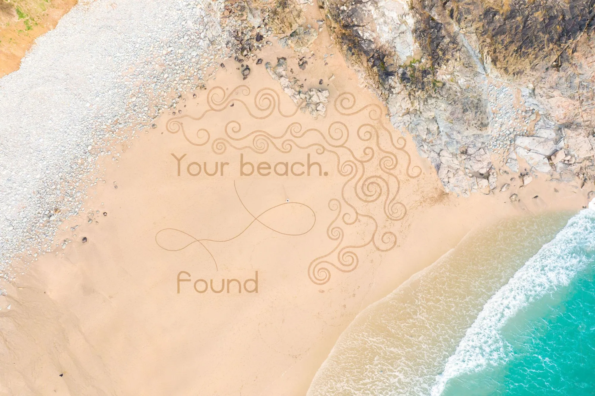 Sand art on Perranuthnoe