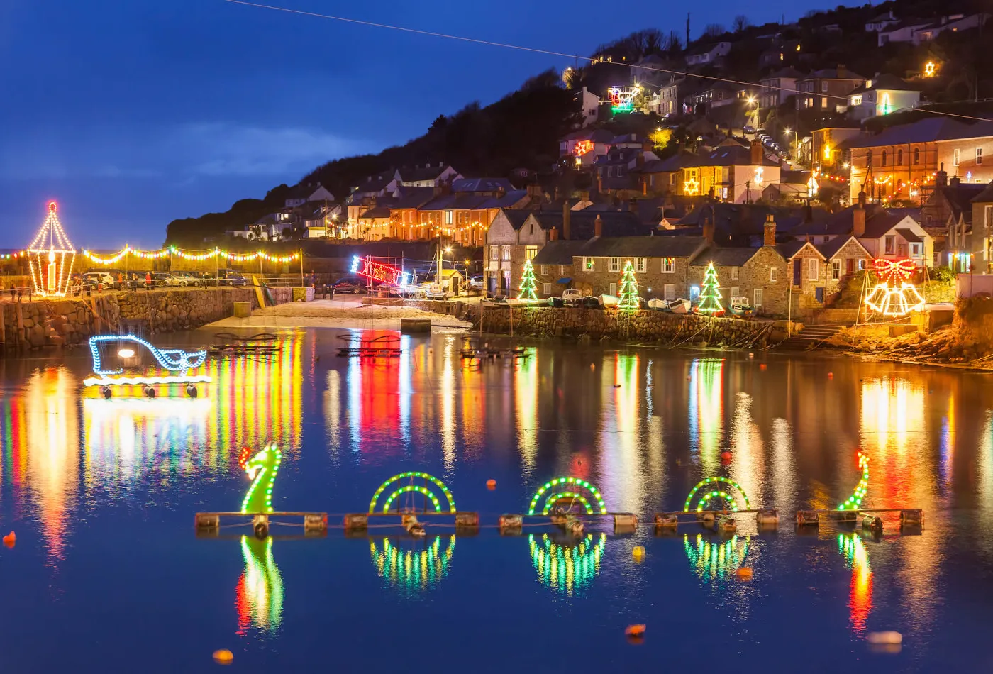 Christmas Lights at Mousehole Harbour