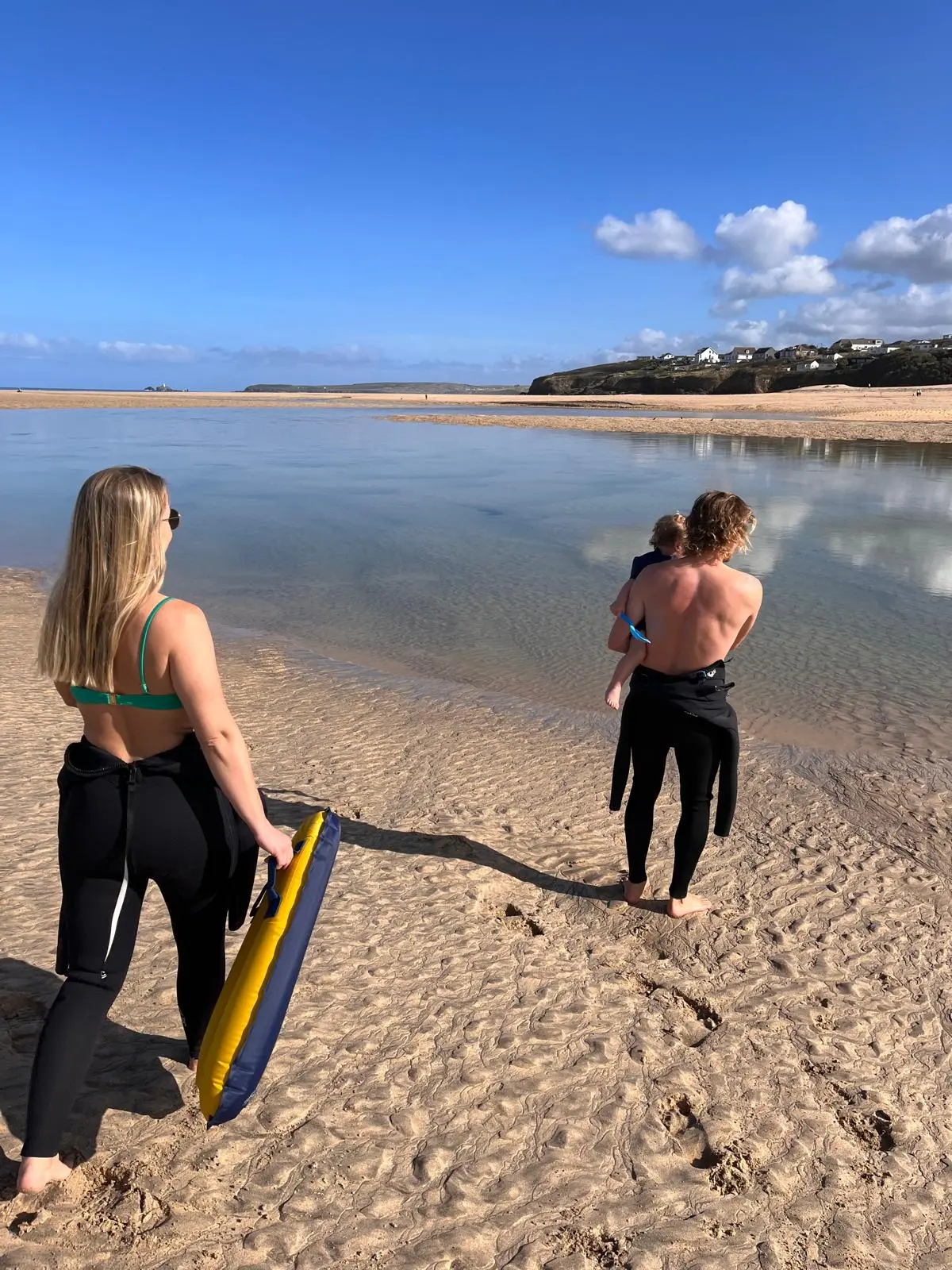Sam and family on Hayle Towans