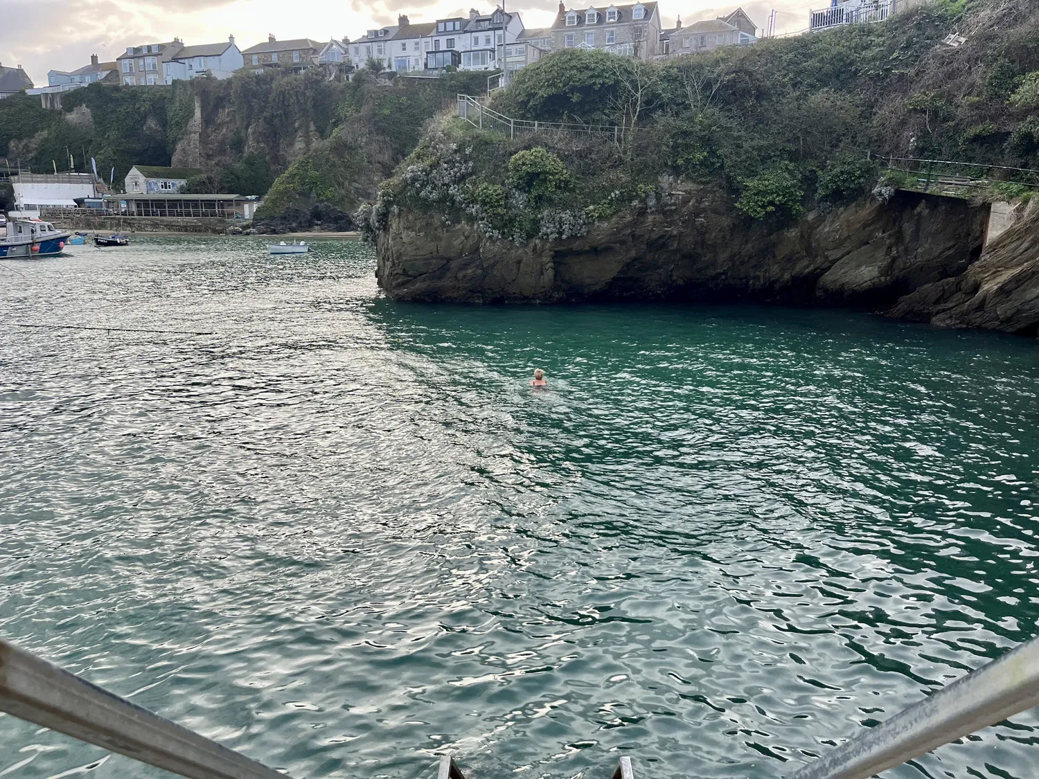 Swimmer at Newquay harbour