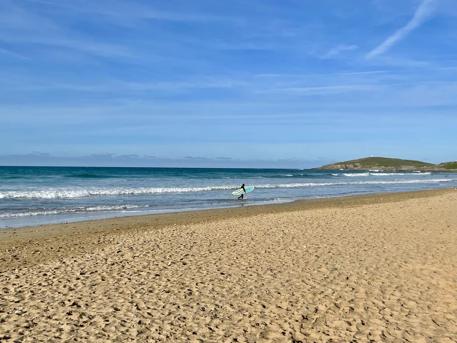 Surfer on Fistral Beach