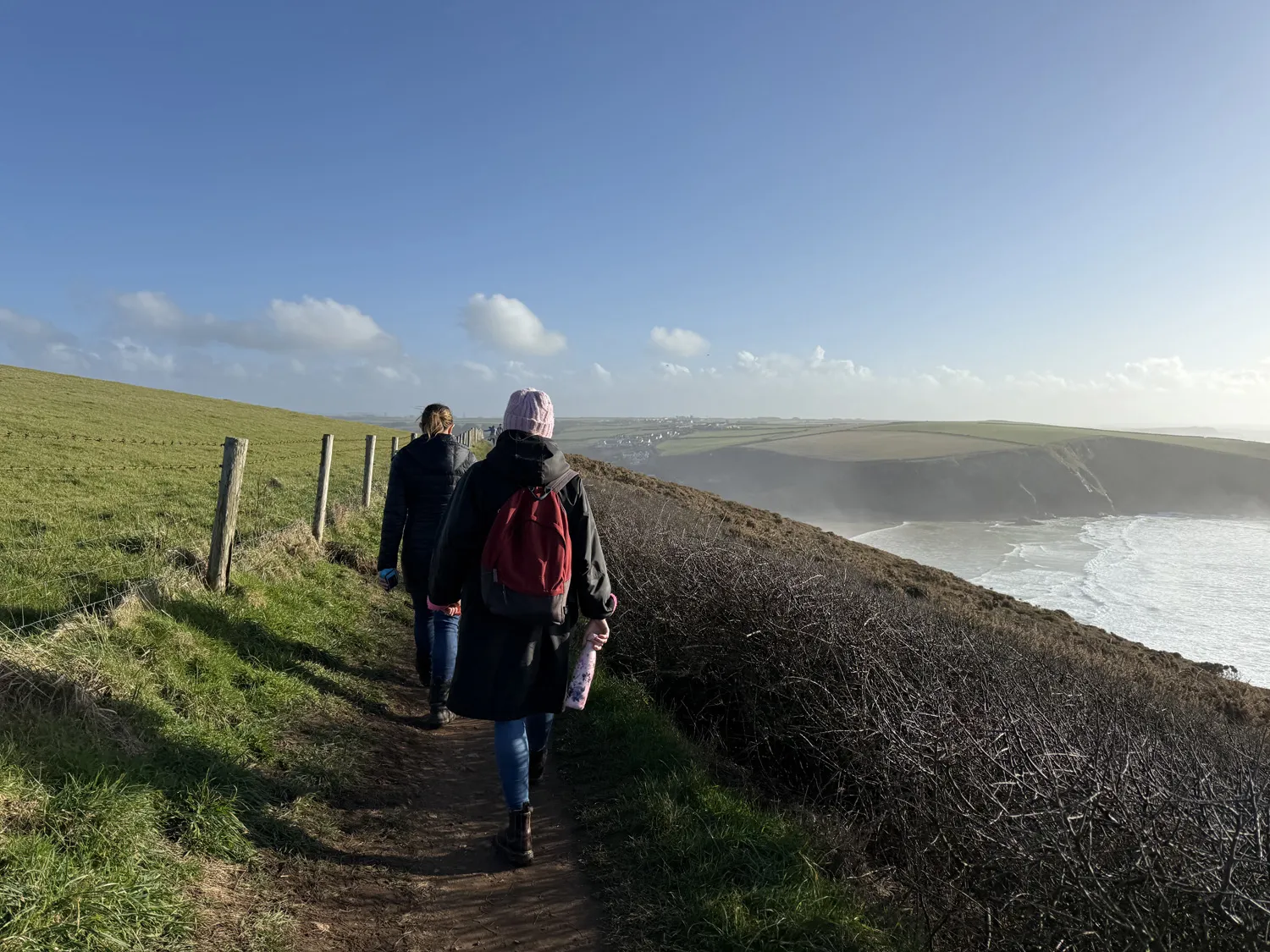 Coast path walking