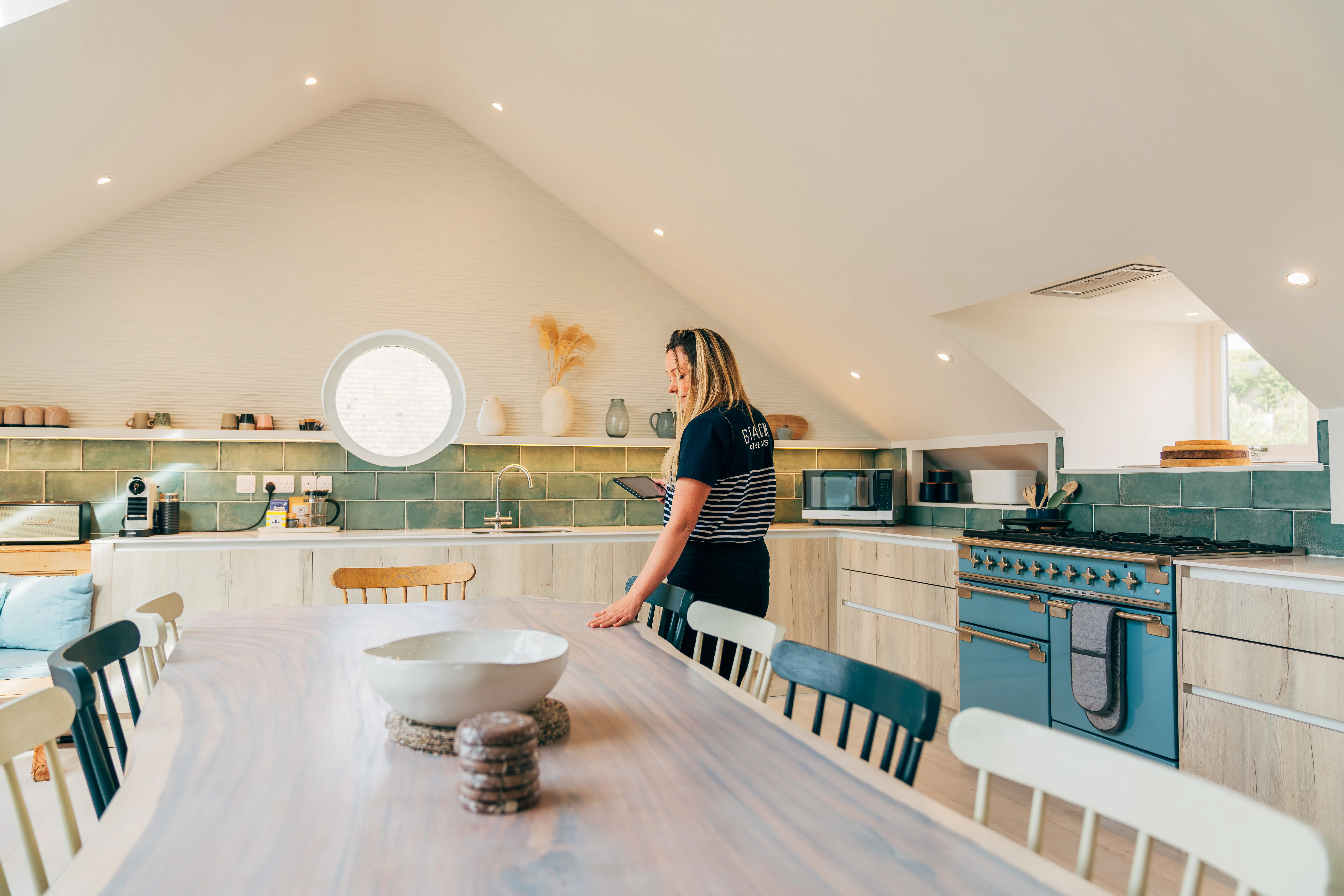 A member of the Beach Retreats team checking a property